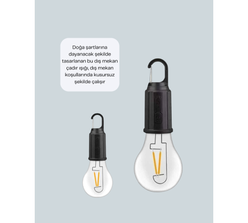 Çok Yönlü Asma Kancalı Kamp Işığı