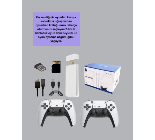 20.000 Klasik Oyun Dahili Kablosuz Kontrollü Oyun Kutusu