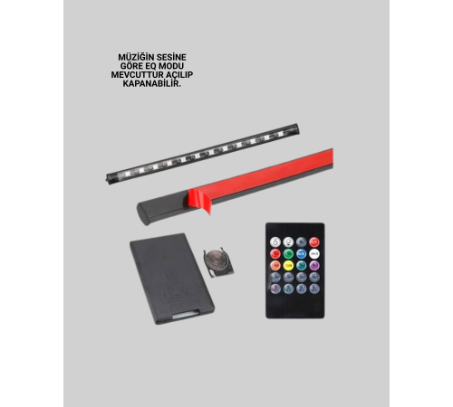 12V LED Işık Seti – Kumandalı ve Renk Ayarlı
