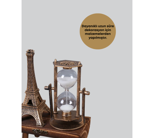 Ev, Ofis ve Kafeler İçin Retro Ahşap Kum Saati Dekorasyonu