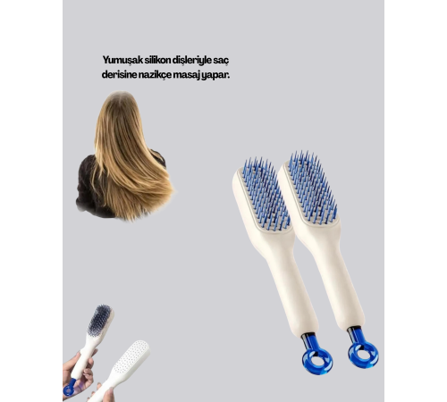 Pratik Mekanizmalı Saç Tarağı – Kendi Kendini Temizler, Taşınabilir