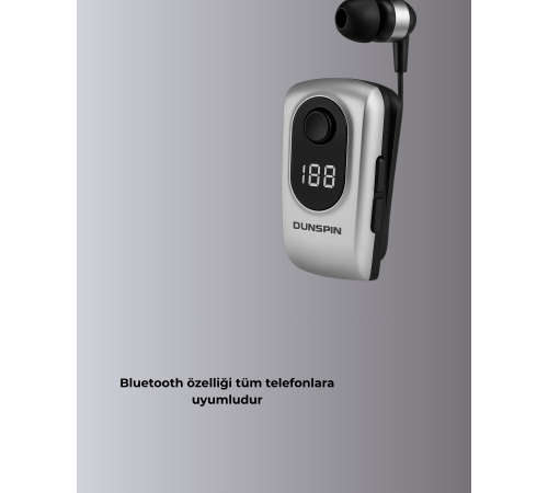 Titreşimli Bluetooth Kulaklık – Uzun Pil Ömrü, Dijital Ekranlı Kablosuz Tasarım