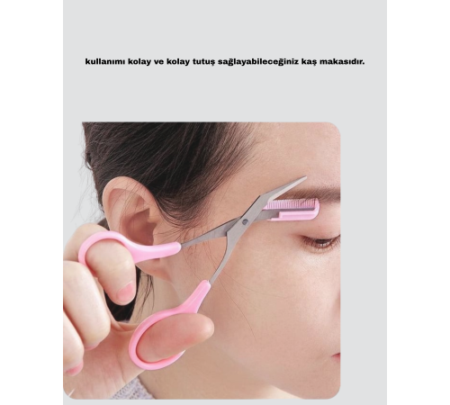 Taraklı Kaş Düzeltme Makası – Hassas Şekillendirme ve Kolay Kullanım