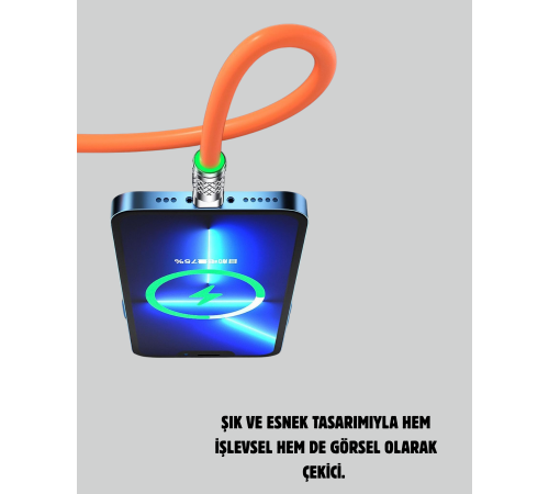 Çoklu Cihaz Dostu 120 W Hızlı Şarj Kablosu – Tek Kablo ile Her Cihaz Elinizin Altında