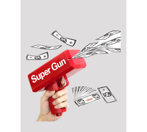 Dolar Boyutunda Kâğıt Atışı Yapan Pil ile Çalışan Oyuncak Tabanca