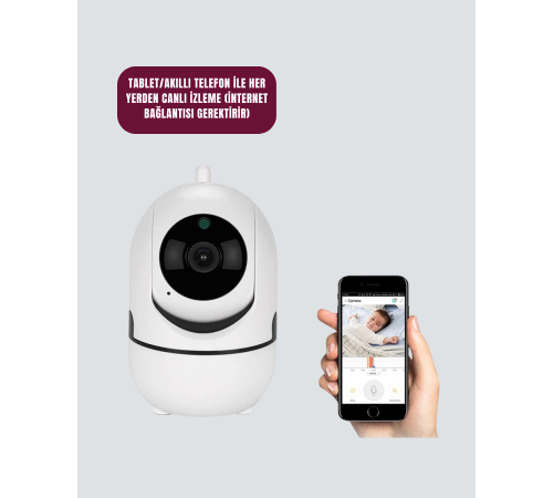 Akıllı Kontrol ve Hareket Takipli 1080P Kablosuz Güvenlik Kamerası – Gece Görüşlü ve İki Yönlü Sesli