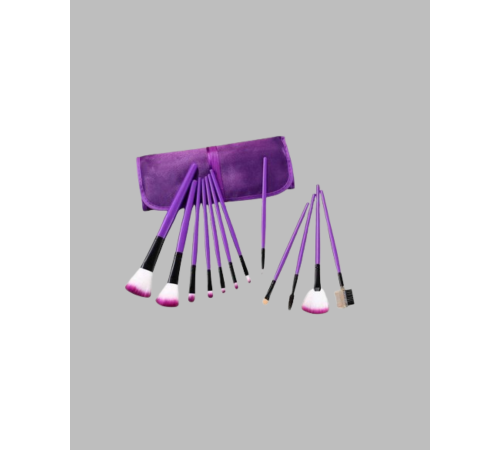 Profesyonel Makyaj Uygulamalarına Özel 12 Parça Kompakt ve Hafif Makyaj Fırça Seti