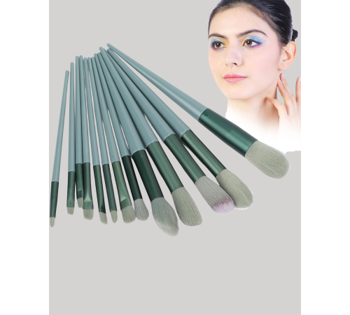 Toz ve Krem Ürünler İçin Güçlü Tutucu Yumuşak Kıllı Makyaj Fırça Takımı 13 Parça