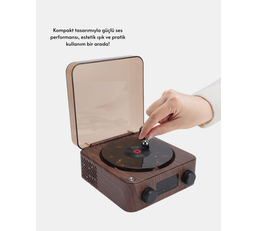 Dekoratif Gece Işıklı Bluetooth Hoparlör – Saatli Tasarım