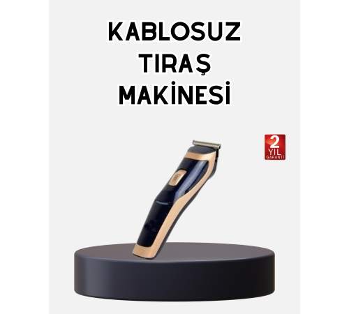 Profesyonel Şarjlı Saç ve Sakal Kesme Makinesi – Unisex, 12 mm Ayarlanabilir Başlık