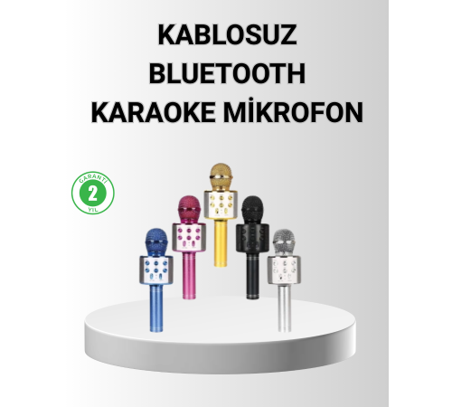 Bluetooth Karaoke Mikrofon – Yüksek Ses Kalitesi, Yankı Efektli, Uzun Ömürlü Pil