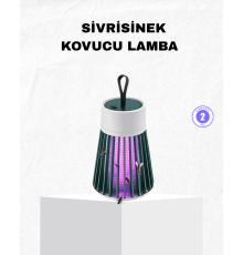 Şarjlı Mor Işıklı Sivrisinek Öldürücü Lamba – Sessiz ve Kimyasal İçermez
