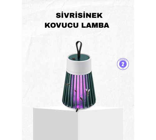 Şarjlı Mor Işıklı Sivrisinek Öldürücü Lamba – Sessiz ve Kimyasal İçermez