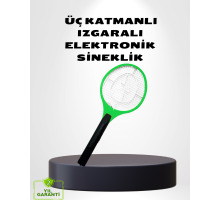 Taşınabilir Elektronik Sineklik – Üç Katmanlı Güvenli Izgara ve Kimyasız Koruma