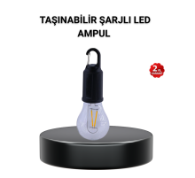Taşınabilir Şarjlı LED Kamp Lambası – Type-C Girişli ve Kancalı Tasarım