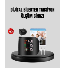 Bilekten Ölçüm Dijital Tansiyon Aleti – Renkli Risk Göstergeli ve Aritmi Uyarılı