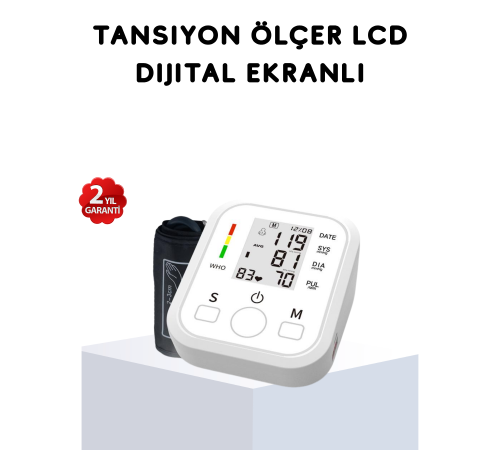 Üst Koldan Ölçüm Dijital Tansiyon Aleti – IHB Aritmi Uyarılı ve Çift Hafızalı