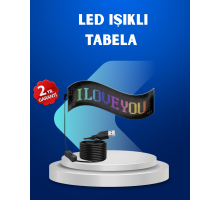 RGB Renkli LED Ekran Tabela USB Bağlantılı ve Kayan Yazı Destekli