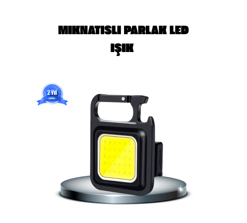 LED Mini Anahtarlık Fener – 1000 Lümen Güçlü Işık ve USB Type-C Şarjlı