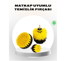 3’lü Matkap Ucu Fırça Seti – Derinlemesine Temizlik, Tüm Yüzeylerle Uyumlu
