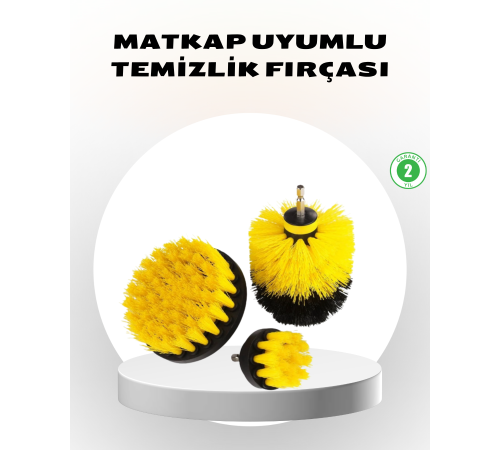 3’lü Matkap Ucu Fırça Seti – Derinlemesine Temizlik, Tüm Yüzeylerle Uyumlu