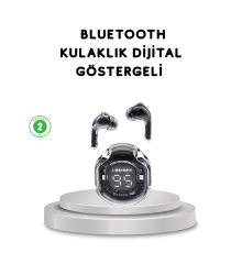 Bluetooth 5.3 Kablosuz Kulaklık HiFi Stereo ve Ekstra Bass Dijital Ekranlı