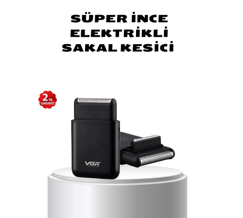 Elektrikli Tıraş Makinesi Çift Başlıklı Ultra İnce Tasarım