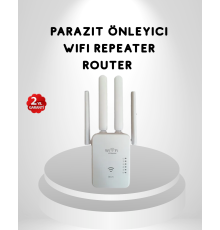 300Mbps WiFi Menzil Genişletici 4 Antenli WPA3 Güvenlikli Priz Tipi Repeater