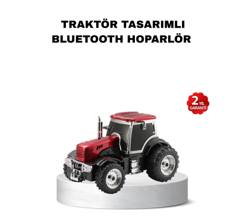Traktör Tasarımlı Bluetooth Hoparlör 12W TWS Destekli Nostaljik Model