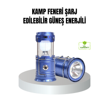 Güneş Enerjili Kamp Lambası Şarjlı Taşınabilir Kompakt Açık Hava Işığı