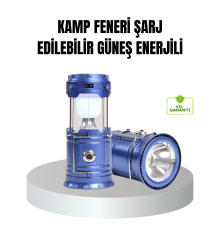 Güneş Enerjili Kamp Lambası Şarjlı Taşınabilir Kompakt Açık Hava Işığı