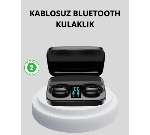 TWS Bluetooth Kulaklık 1800mAh Şarj Kutulu Dijital Ekranlı