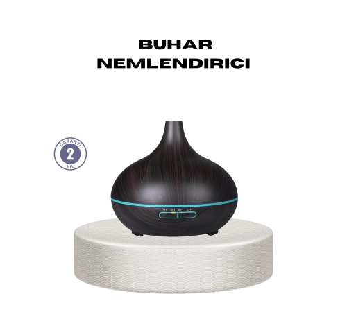 550 ml Ultrasonik Uçucu Yağ Difüzörü 7 Renk LED Işıklı ve Zaman Ayarlı