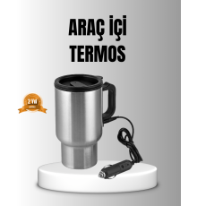 Araç İçi Su Isıtıcı Termos Kupa 12 Watt Enerji Tasarruflu
