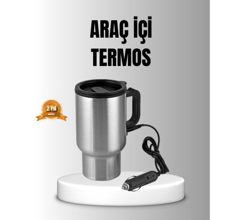 Araç İçi Su Isıtıcı Termos Kupa 12 Watt Enerji Tasarruflu