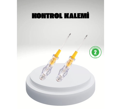 Elektrik Test Kalemi Neon Işıklı Nikel Kaplama 110-220V Dirençli