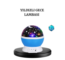 Renkli LED Gece Lambası 6 Işık Modlu Çocuk Odası Atmosfer Aydınlatma