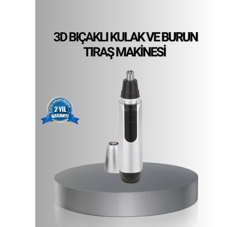Kişisel Burun ve Kulak Tıraş Makinesi 3D Kavisli Bıçak ve Kompakt Tasarım