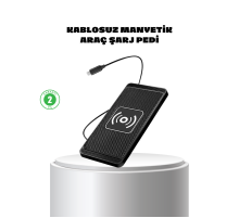 Manyetik Kablosuz Şarj Pedi 15W Hızlı Şarj Kaymaz Silikon Qi Destekli