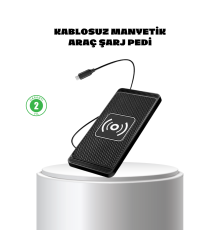 Manyetik Kablosuz Şarj Pedi 15W Hızlı Şarj Kaymaz Silikon Qi Destekli