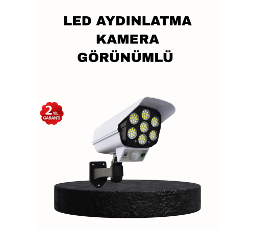 Güneş Enerjili Güvenlik Işığı Dış Mekan 5 Eksen Ayarlı ve PIR Hareket Sensörlü