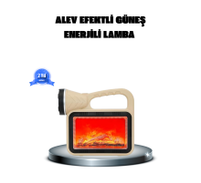 Alev Efektli Solar Lamba COB Işıklı Taşınabilir Bahçe Kamp Aydınlatma