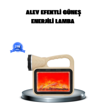 Alev Efektli Solar Lamba COB Işıklı Taşınabilir Bahçe Kamp Aydınlatma