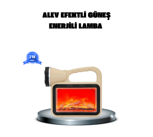Alev Efektli Solar Lamba COB Işıklı Taşınabilir Bahçe Kamp Aydınlatma