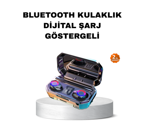 Kablosuz Kulaklık Uzun Pil Ömürlü Şarj Kutulu Ergonomik Hafif Tasarım