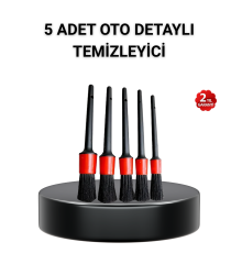 5’li Detay Temizlik Fırçası Seti Araç İç Dış Jant Motor Çok Amaçlı