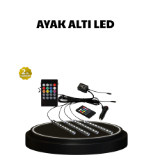 RGB Müzik Kontrollü Araç LED Işık Seti 48 LED 12V Uzaktan Kumandalı