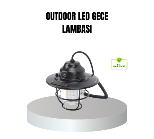 Retro Kamp Lambası Su Geçirmez Taşınabilir Gece Işığı Uzun Pil Ömürlü