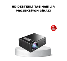 Taşınabilir Full HD Projeksiyon Cihazı Yüksek Parlaklık ve Geniş Bağlantı Seçenekli