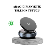 Vakumlu Vantuzlu Mıknatıslı Telefon Tutucu 360 Derece Döner